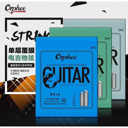 Orphee 1 Set Practiced Nickel Plated Steel Guitar Strings For Electric Guitar With Original Retail Package RX15 RX17 RX19