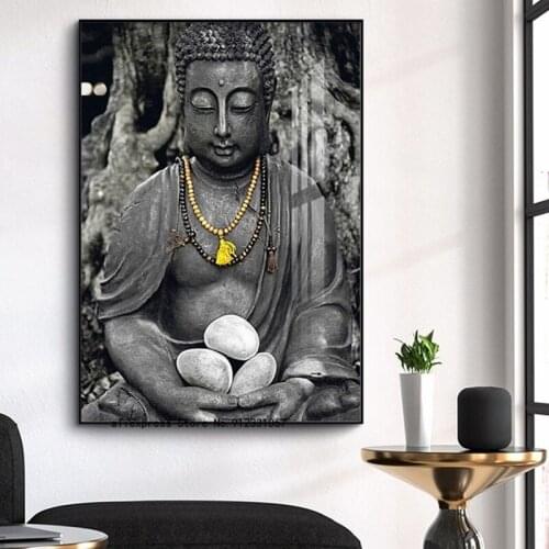 Buddha Poster Statue Wall Art Pictures For Living Room HD Print On Canvas Oil Paintings Home Decor Bedroom Cuadros