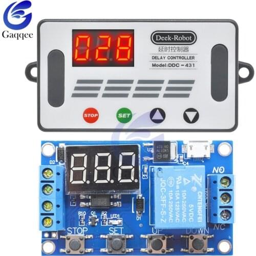 DC 5V 12V Time Delay Relay Controller 3 Bits Digital LCD Display Relay Trigger Cycle Timer Delay Switch Timing Control Module