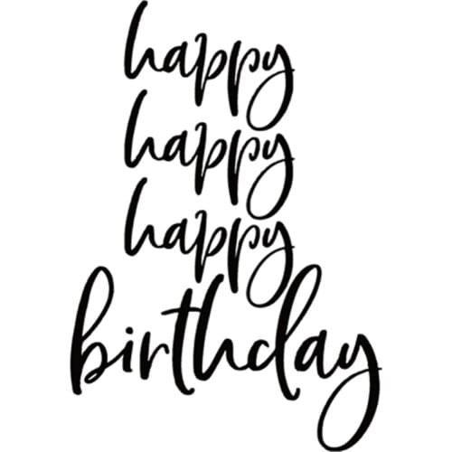 AZSG Happy Birthday Clear Stamps For DIY Scrapbooking/Card Making/Album Decorative Silicon Stamp Crafts