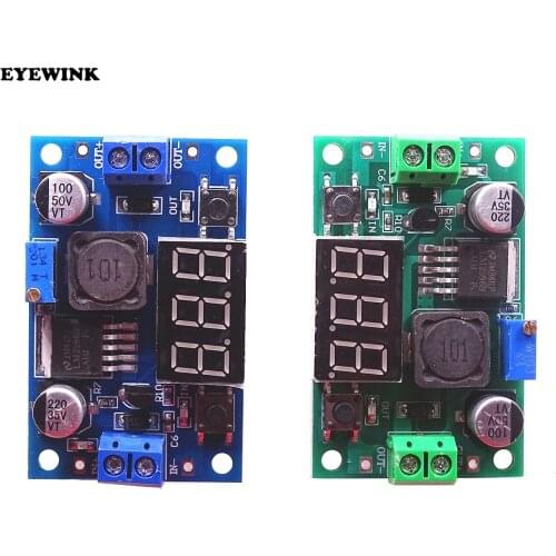 LM2596 module DC 4.0~40 to 1.3-37V Adjustable Step-Down Power Module + LED Voltmeter