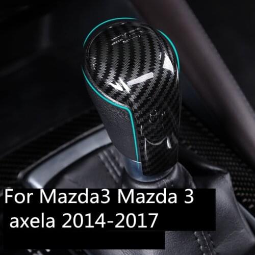 Gear shift lever head cover trim sequins auto accessories Interior decoration For Mazda3 Mazda 3 axela 2014-2018