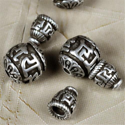 Tibetan Guru and Stupa Beads for Mala 10/12/14mm Tibet Six Mantras Symbols Jewelry Accessories BRO678