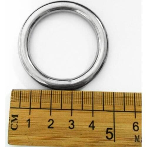 2pcs Polished Welded 316 Stainless Steel O Ring Boat Scuba Yoga 0.24" X 1.4"