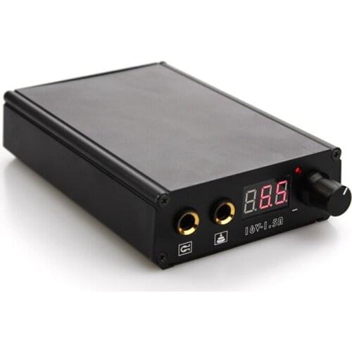 UPTATSUPPLY Professional Mini Tattoo Power Supply Black Power Can Work Rotary Machine Footswitch And Charge Power Supply