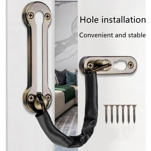 Door Chain Latch Anti-theft Stainless Steel Hotel Safety Guard Security Lock Security Limiter Tools Hardware for Home Doors