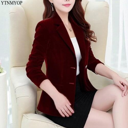 YTNMYOP Women Slim One Button Blazer Office Lady Long Sleeve Suit Coat Outerwear XS-2XL Solid Tops