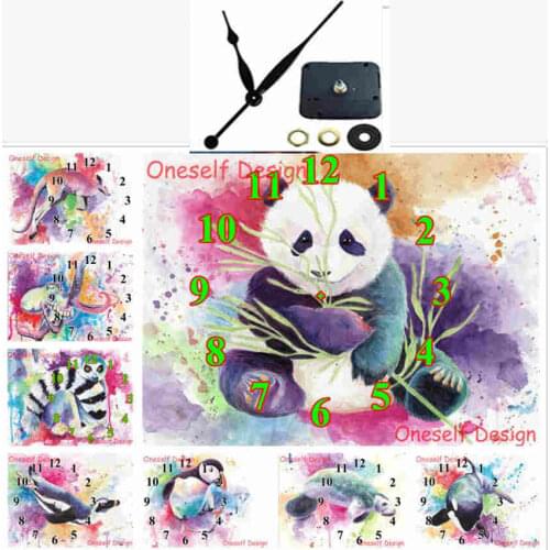 2022animal 5d diamond painting with Mechanical clock 5d diamond embroidery clock diamond mosaic sale home decortion wall sticker