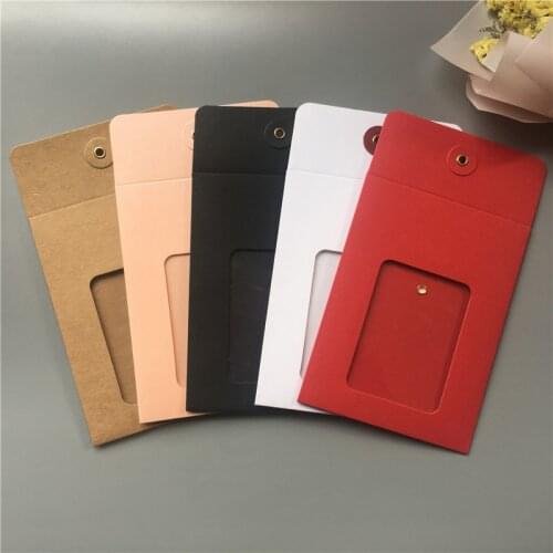 50 Sets Envelope Shape Packing Bag Multi-color Jewelry Show Card Handmade Necklace Packing Bag Accepts Customization