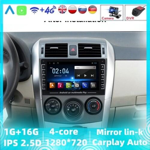 4CORE 1280X720 HD Android IPS For Toyota Corolla E140/150 2006-2013 Car Navigation Video Multimedia Player Car Radio 1080P SWC