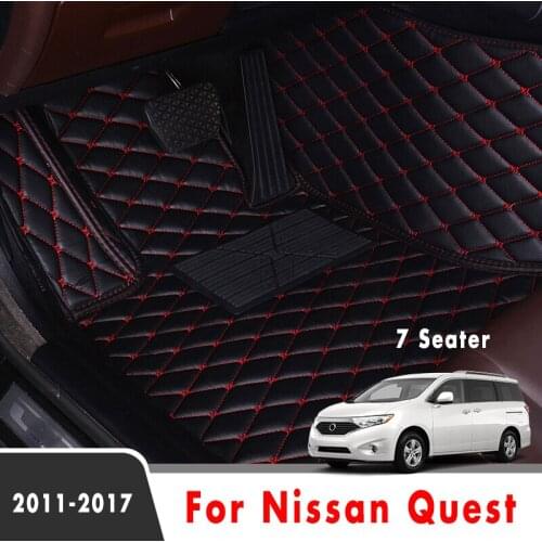 Car Floor Mats For Nissan Quest 2017 2016 2015 2014 2013 2012 2011 (7 Seater) Auto Interior Waterproof Styling Custom Carpets