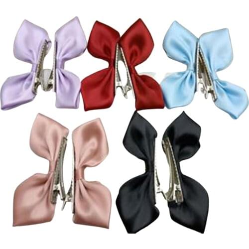 Velvet Bow Hair Clip Women Girls Bow Hair Tie Hairpins Vintage Black Prom Hair Accessories