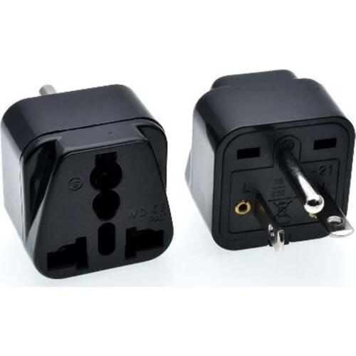 Black 15A 250V US Nema 6-20P T-type electric power plug Japan USA Canada Taiwan universal travel adaptor plug socket convertor