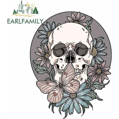 EARLFAMILY 13cm x 9.8cm For Skulls Repair Car Sticker Surfboard Fine Decal Air Conditioner Laptop Vinyl Car Wrap Decor