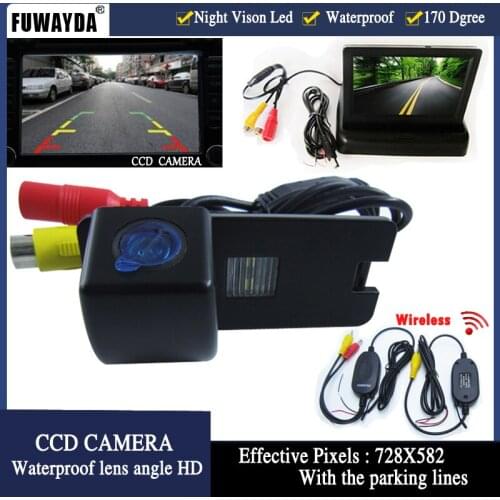 FUWAYDA Wireless ColorCar Rear View Camera for Holden Commodore Holden/Commodore VY VZ VE1 with 4.3Inch foldable LCD TFT Monitor