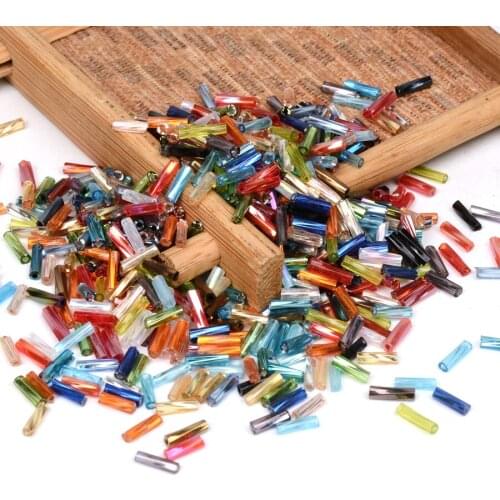 Colorful 2x6MM Twist Long Bugle Beads Glass Beads Kralen Czech Bead Charm Beads for Jewelry Making Bracelet Diy