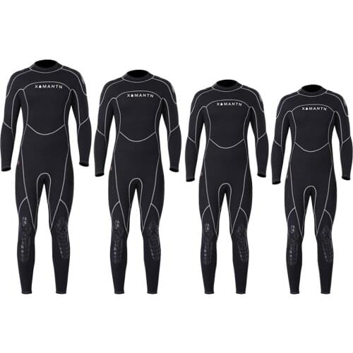 3mm Men Diving Wetsuit Full Body Long Sleeve Surfing Suit UV Protection Back Zipper Rash Guard Swimsuit