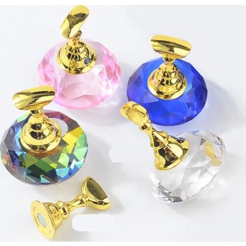 Magnetic Nail Practice Holder Set Nail Art Training Display Stand Kit Acrylic Crystal False Nail Tips Holders DIY Manicure Tools