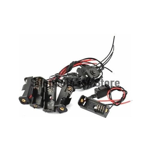 5pcs Wired 1 x 23A Battery Case Holder Storage Box w Switch 12V