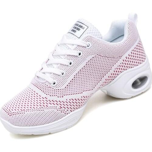 2021 sneakers dance shoes womens flying woven mesh comfortable modern jazz dance shoes girls ladies outdoor sneakers