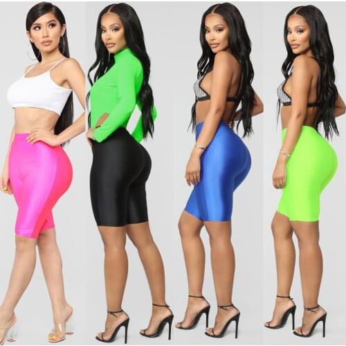 Women Sports Short Leggings Skinny Running Cycling Sports Gym Fitness Pants Workout Beach Casual Solid Pure Color Leggings