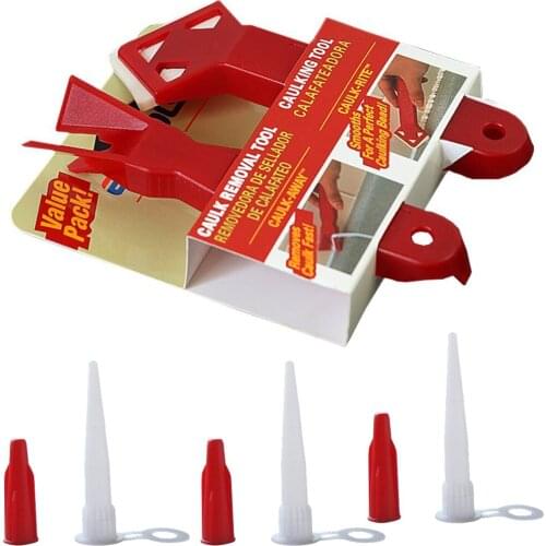 1set per Order Economy Caulking Removal Tool&Caulking Tool and Standard EU 3 Cartridge Sealant Nozzle Silicone Sealant Nozzle