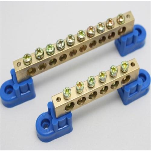 1Pc JDA6-0812 8X12mm Distribution box rail type connection copper bar copper terminal strip wiring block flame retardant plastic