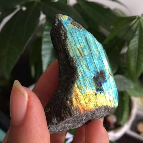 1pc Natural raw labradorite stone rough natural quartz crystals mineral energy stone for healing