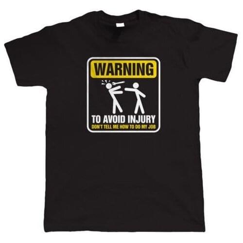 2019 Fashion Casual Men T-shirt 2019 Fashion O-Neck Men T-shirt Warning To Avoid Injury Mens Funny Plumber T Shirt