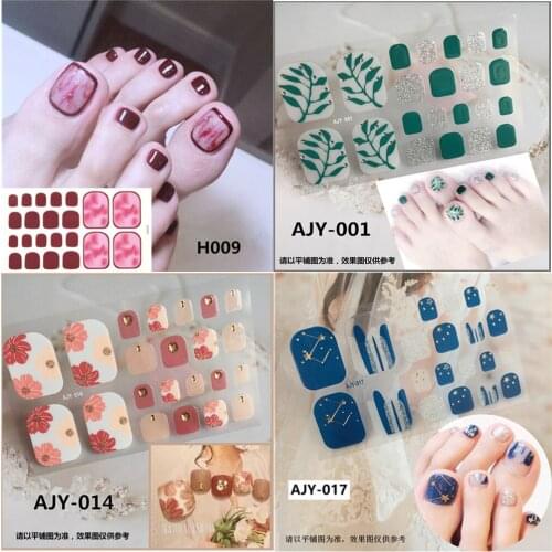 2021 Nail Sticker Decals Toenail Art Decorations Nail Polish Self Adhesive 3D Flowers New Design Manicure Styling Accessories