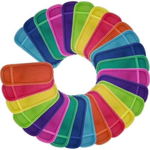 27 Pack in Ice Sleeves Reusable Popsicle Holders Popsicle Bags Freezer Anti Freezing Ice Holders
