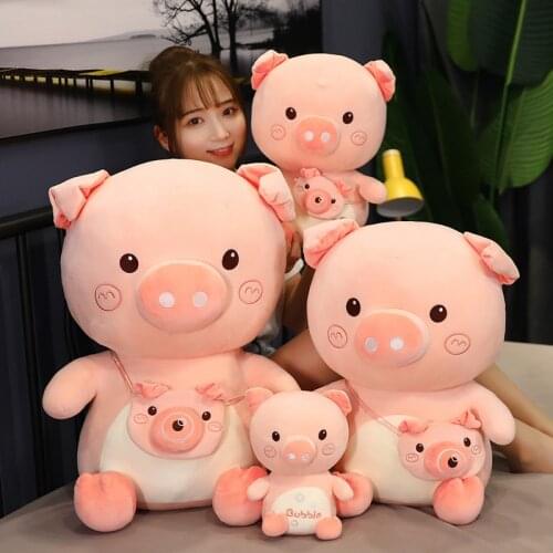 6 Kinds Cute Pig Plush Toys Soft Stuffed Piggy Plush Doll U-shaped Pillow Bed Waist Cushion for Children Girls Birthday Gift