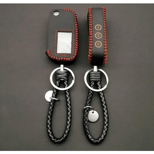 A9 Carrying 100% Leather Key Case for Starline A9 A6 A8 A4 Uncut Blade Folding Car Flip Remote Fob Cover