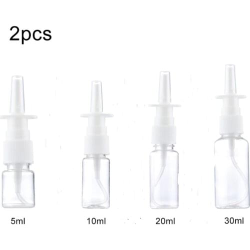10pcs/lot 10ml/15ml/20ml/60ml Plastic Nasal Spray Bottles Pump Sprayer Mist Nose Spray Refillable Bottles For Medical Packaging