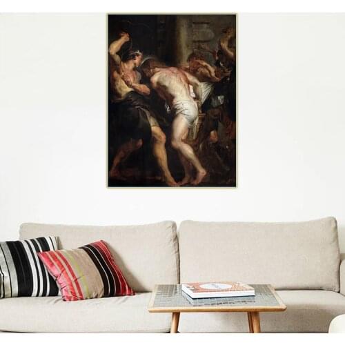 Citon Peter Paul Rubens《The Flagellation of Christ》Canvas Art Oil Painting Artwork Picture Wall Decor Home Interior Decoration