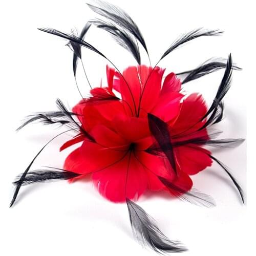 Bicolor Natural Goose Feathers Flower DIY Wedding Clothes Corsage Decoration Carnival Jewelry Accessory Plumes Crafts Wholesale