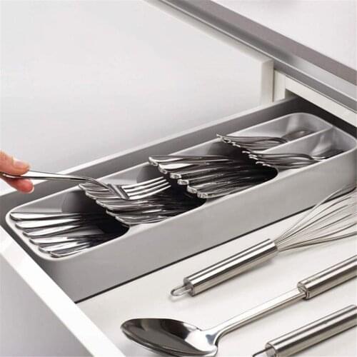 Kitchen Storage Box Tray Knife Block Holder Drawer Knives Forks Spoons Storage Rack Kitchen Drawer Stand Cabinet Organizer