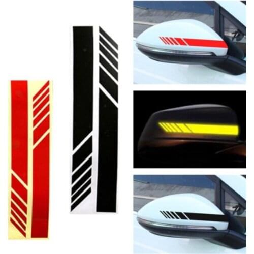 Car Stickers Rearview Mirror Side Decals Stripes Pvc Body Parts Reflective Stickers Car Decoration
