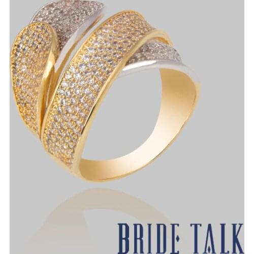 Bride Talk Hot Sale Women Finger Ring Cubic Zirconia Fashion Popular Bridal Rings Jewelry For Wedding Party Lady Accessories
