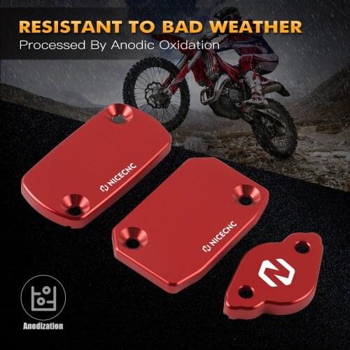 NICECNC For Beta 250 300 350 400 450 500 RR RRS 4 Stock 13-21 X-Trainer 300 Front Rear Clutch Brake Reservoir Cap Cover Guard