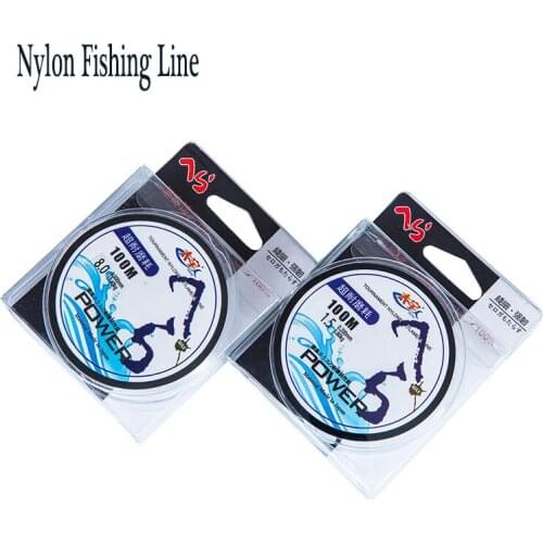 100m Monofilament Nylon Fishing Line Super Strong Japanese Invisible Transparent Mainline bass Carp High Quality Fishing Tackle