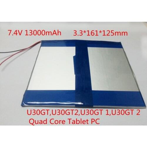 7.4V 13000mAh Original Li-ion Battery for U30GT,U30GT2,U30GT 1,U30GT 2 Quad Core Tablet PC 3.3*161*125mm