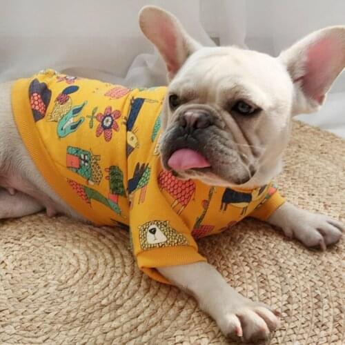 Autumn Dog Clothes Cartoon Dog Hoodie for Small Medium Dogs French Bulldog Coat Pug Sweatshirt Lovely Style Dogs Pets Clothing