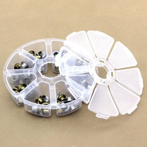 2pcs/Lot Plastic Jewelry Organizer Compartment Container for Beads Earring Necklace Jewelry Box Round Case rangement bijoux