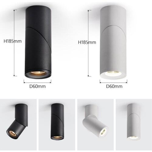 Dimmable Rotating LED Downlights 7W9W12W15W COB LED Ceiling Spot Lights AC110-220V LED Wall Lamp Warm Cold White Indoor Lighting