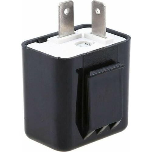 Motorcycle Flasher Relay 12V 2Pin Accessory Adjustable Black Indicator