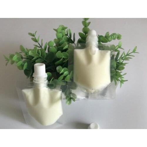 50ml Clear Plastic Liquid Stand Up Doypack Bag With Cap Drink Storage Pouch Packing Bag With Side Spout SN539