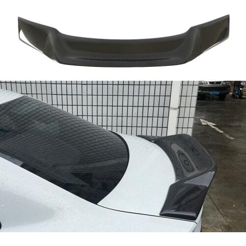 R Style Real Carbon Fiber Rear Trunk Wing Spoiler Boot Top Lip Cover HighKick For Audi A3 Sline S3 RS3 Sedan 4-Door 2013-2019 18