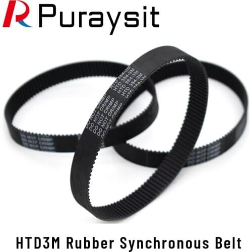 HTD 3M Closed Loop Timing Belt Transmission Belts Perimeter 225 228 255 267 300 324 330 354mm Customized Width 8 9 10 15 17mm