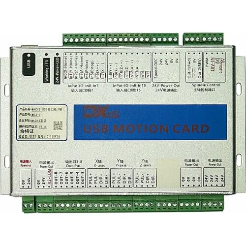 3-6 axis Mach3 Motion control card USB Port CNC Router Milling Machine part tools